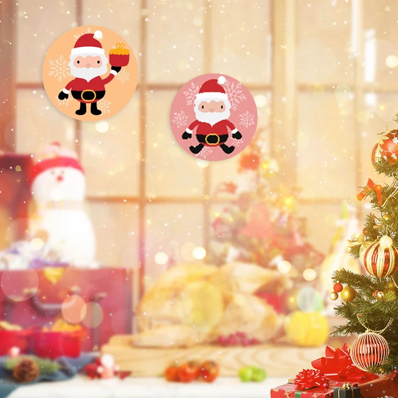 2020 Горячая с рождественским узором праздничные деревья рождественские наклейки