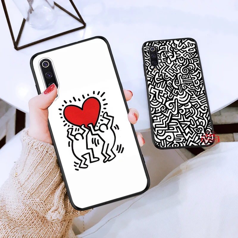 Силиконовый чехол Keith Haring для Xiaomi 6 8 9 SE A1 A2 A3 Lite F1 Mix 2S MAX 3 9T Pro CC9E CC9 |