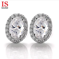 i souled hl01s brand jewelry fine fashion earings for women s925 sterling silver accessories 0 5ct moissan diamond center stone
