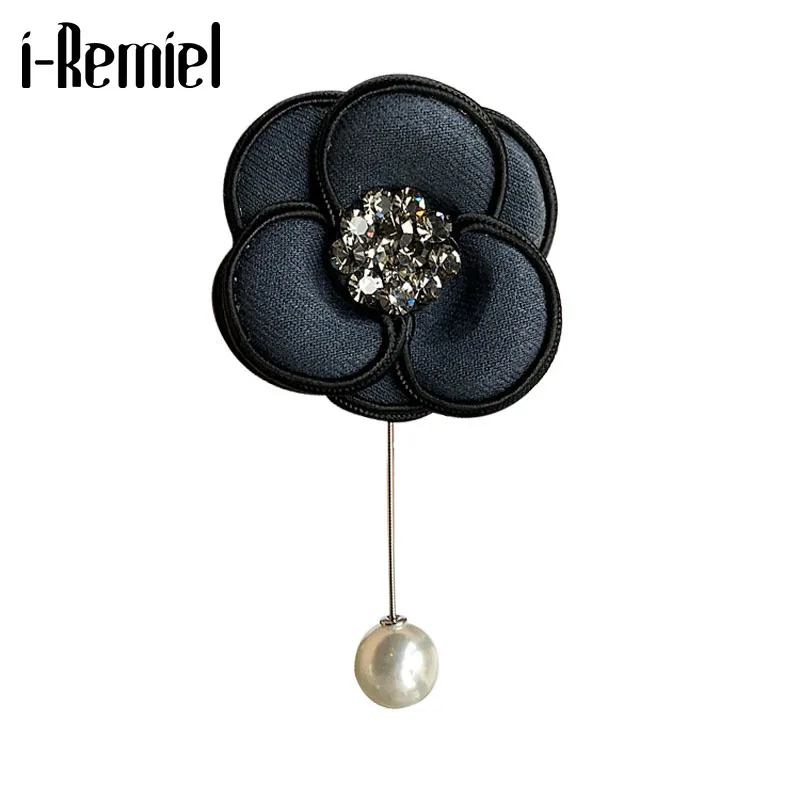 I Remiel украшение ткань цветок брошь для кардигана жемчужный шарф ретро Камелия