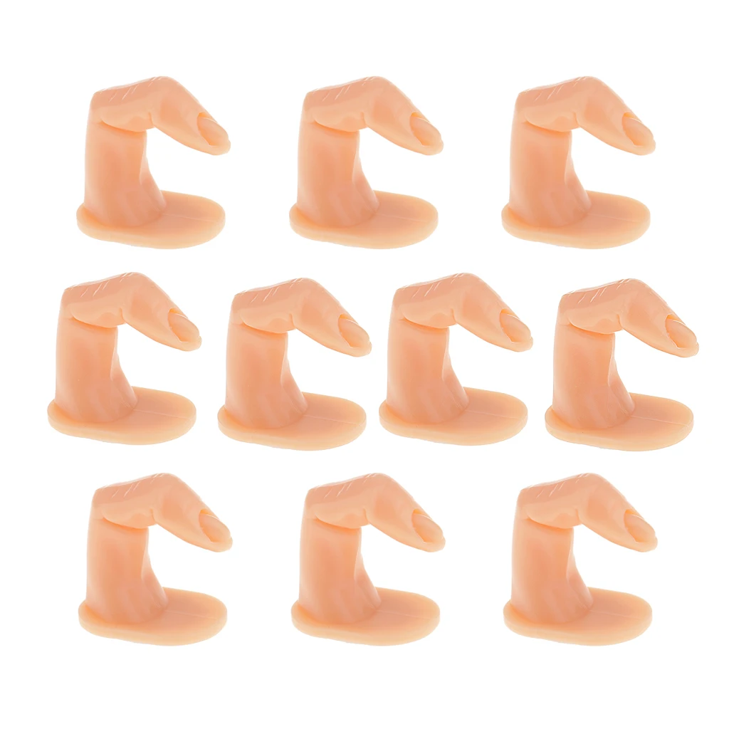 10 шт. искусственные Пальцы для ногтей ручная работа Маникюр тренировочный тренажер накладные