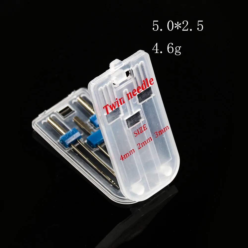 

2PCS Twin Needles Sewing Needles Presser Foot Sewing Machine Needles Pins Size 2/90 3/90 4/90 Multifuctional Accessories