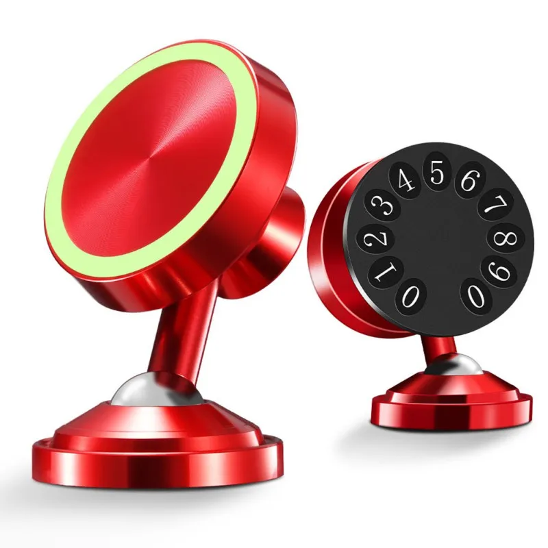 Автомобильный держатель для телефона светящийся магнитный автомобильный 360