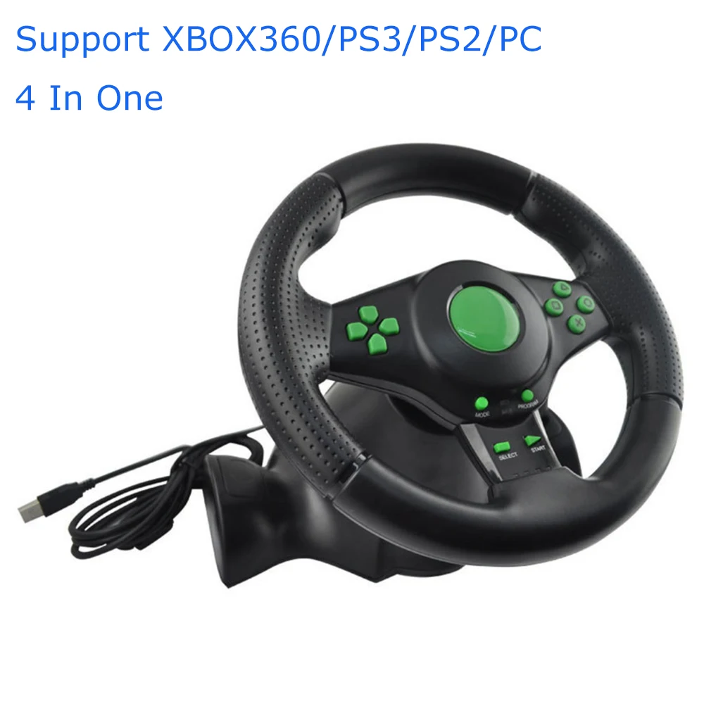 Руль с педалью вращающийся на 180 градусов для XBOX 360 PS2 PS3 ПК USB | Электроника