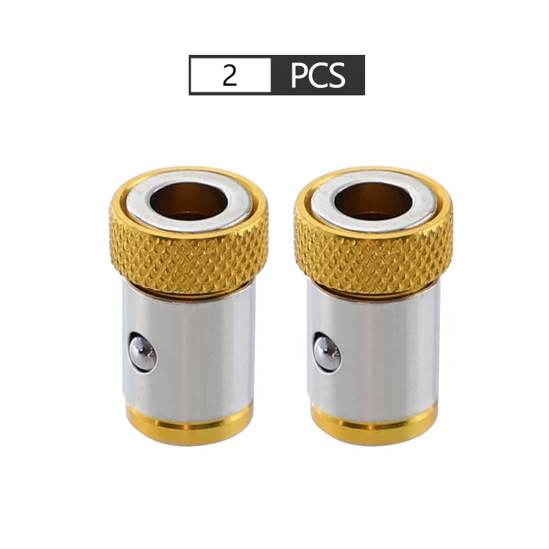 2PCS 1/4 ''6,35 мм отвертка магнитное кольцо S2 сплав сталь Съемный магнит драйвер шестигранное сверло для электродрели сильный магнетизатор - Цвет: 2PCS