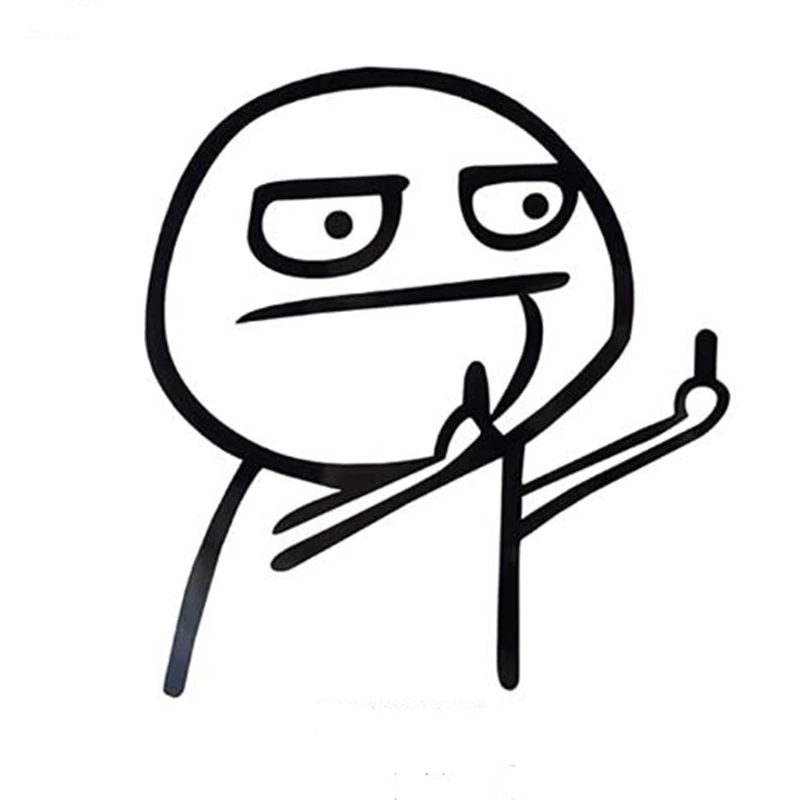 DAWASARU Fun виниловая Автомобильная наклейка с двумя средними пальцами для ноутбука