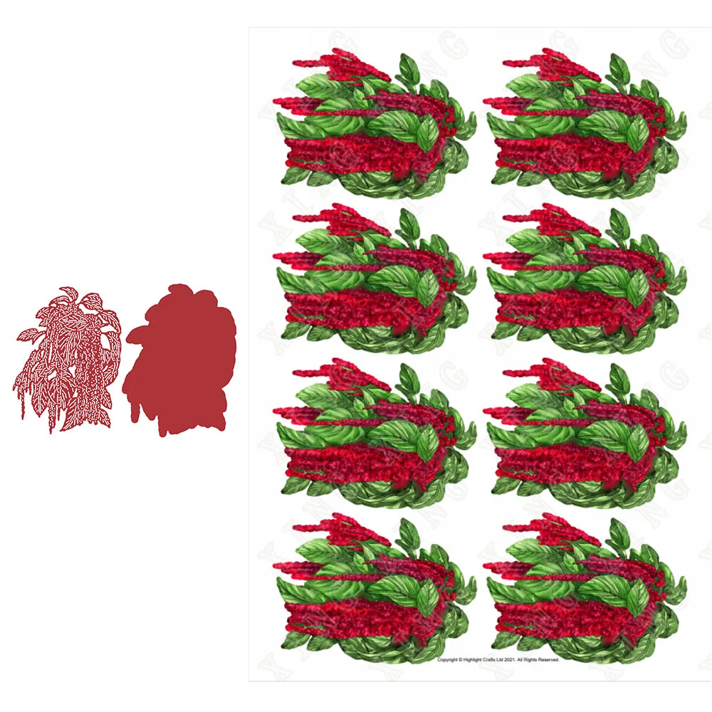 

Love Lies Bleeding Floral Patterns Metal Cutting Dies Scrapbooking Album Diary Paper 3D Embossing Crafts Decoration DIY Molds