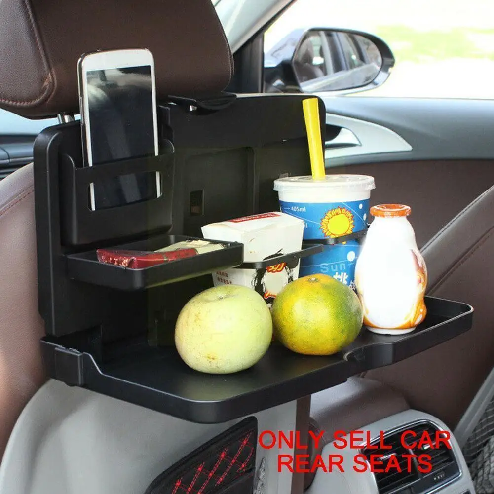 

Multifunction Foldable Dining Table Car Seat Rear Back Tray Color Table Dining Rear Holder Travel Seat Food Black Drink I6L7
