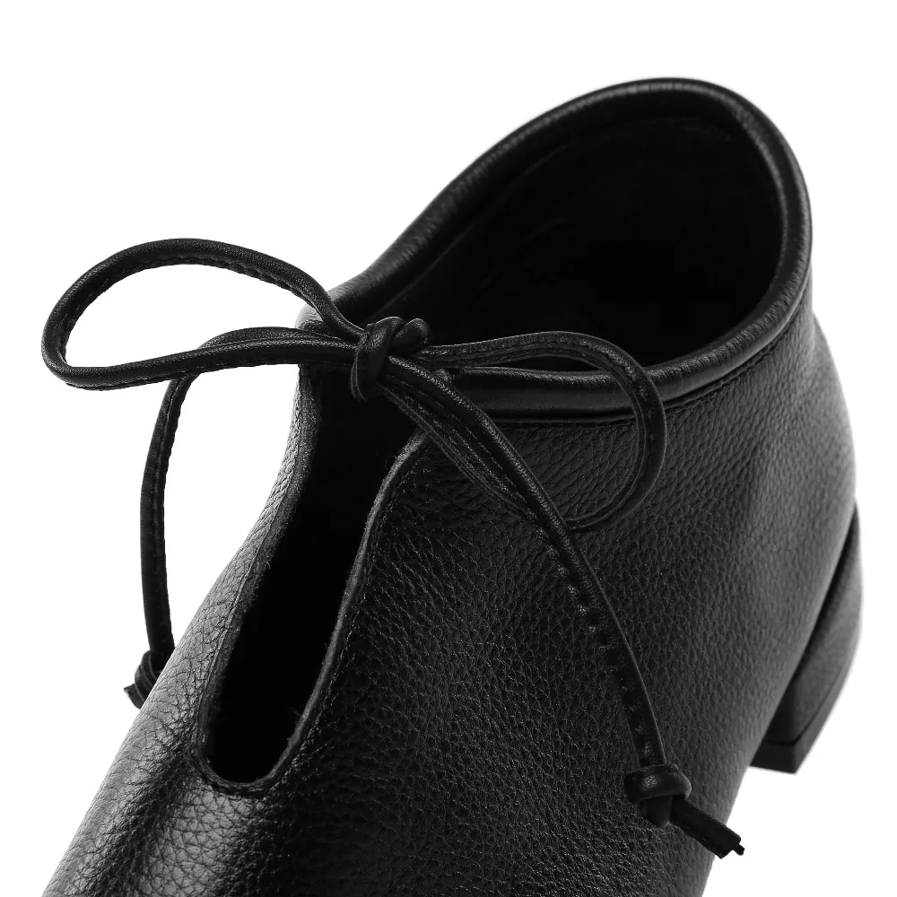 

2021 3 Color Code 33-40 Ladies Leather High-Top Flats Lanyard Loafers Casual Moccasins High Quality Comfortable Shoes