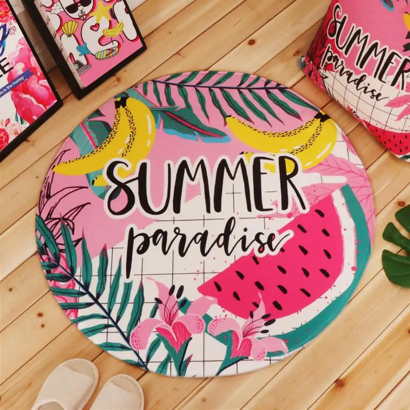 Постельные принадлежности круглый ковер с изображением животных из