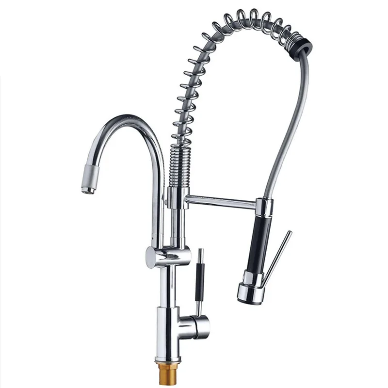WASOURLF Кухня кран с двумя ручками для выдвижной смеситель раковины горячей и
