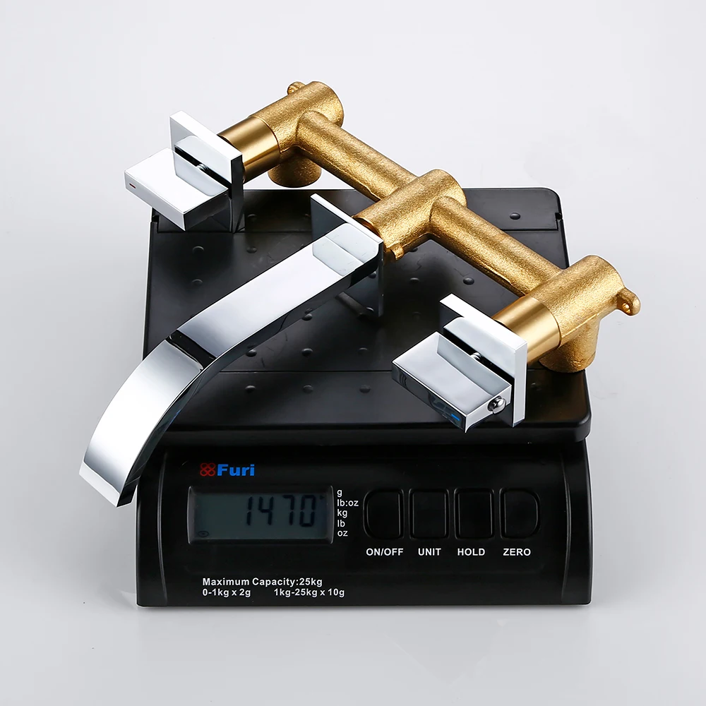 Полированный хромированный латунный сиамский смеситель Smesiteli с двойным