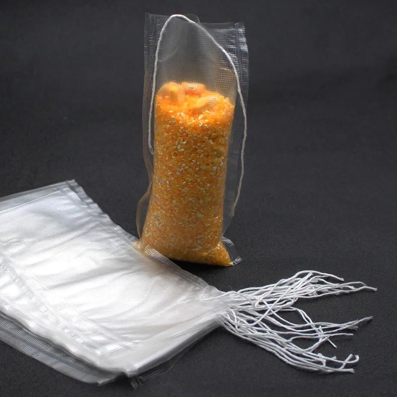 

20PCS Carp Fishing Accessories Water Dissolving PVA Bag with String for Carp Boilie Bait Bag Carp Feeder Bag Multi Sizes Fishing