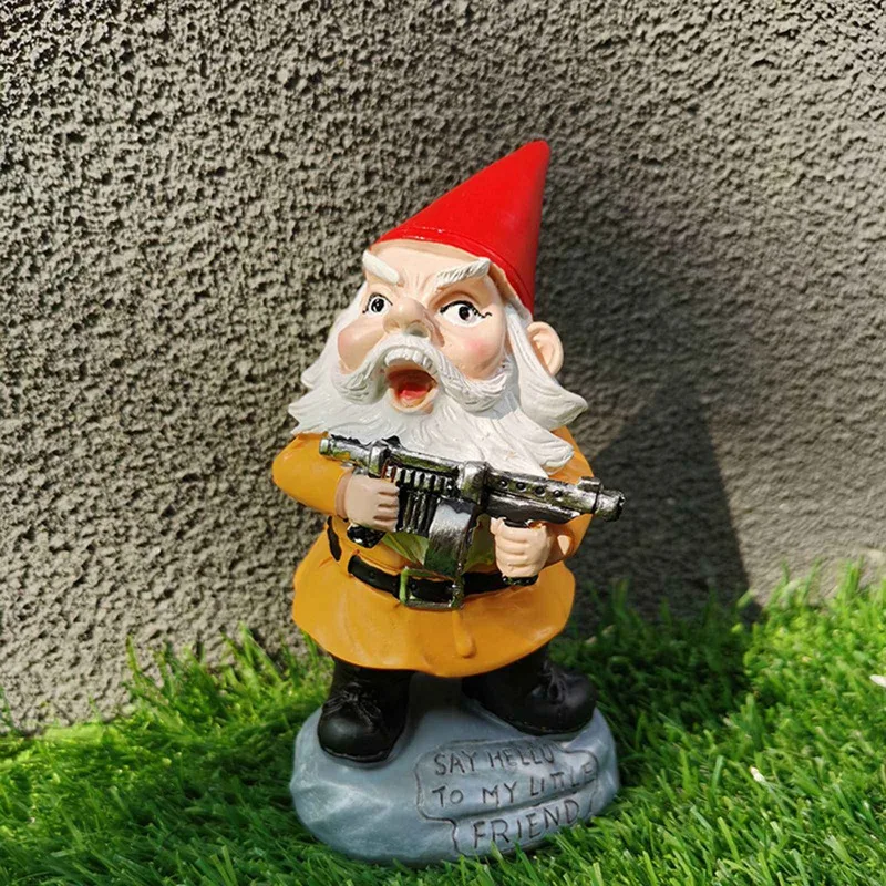 

Angry Dwarf Villain Resin Crafts The Angry Little Garden Gnome Decorations Funny Mini Home Statue