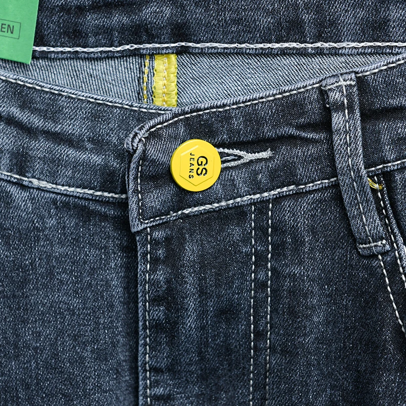 

2021 Spring Italy brand cotton jeans men casual pants for men fashion comfortable trousers for men ankle-length stretch spodnie