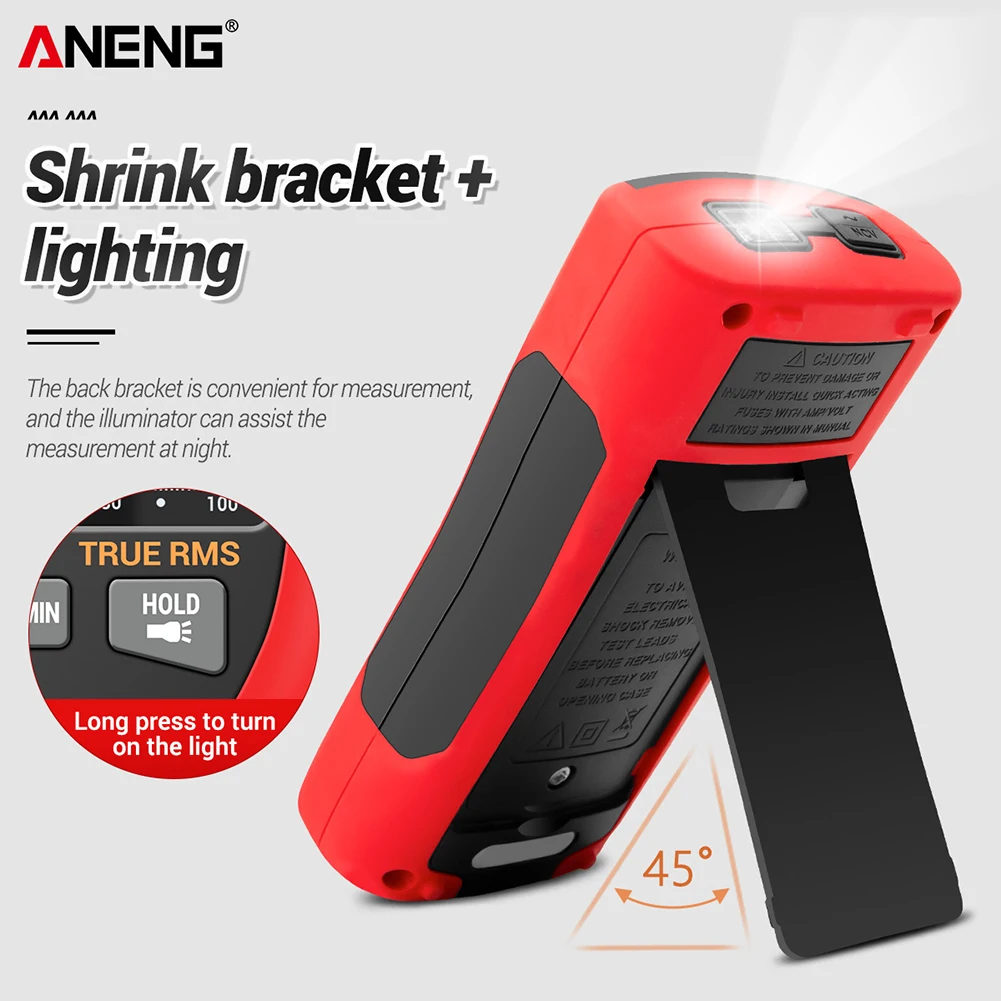 

ANENG SZ18 Digital Multimeter VA 9999 Counts True RMS Automatic Range AC/DC Voltage Current Meter Capacitance Tester