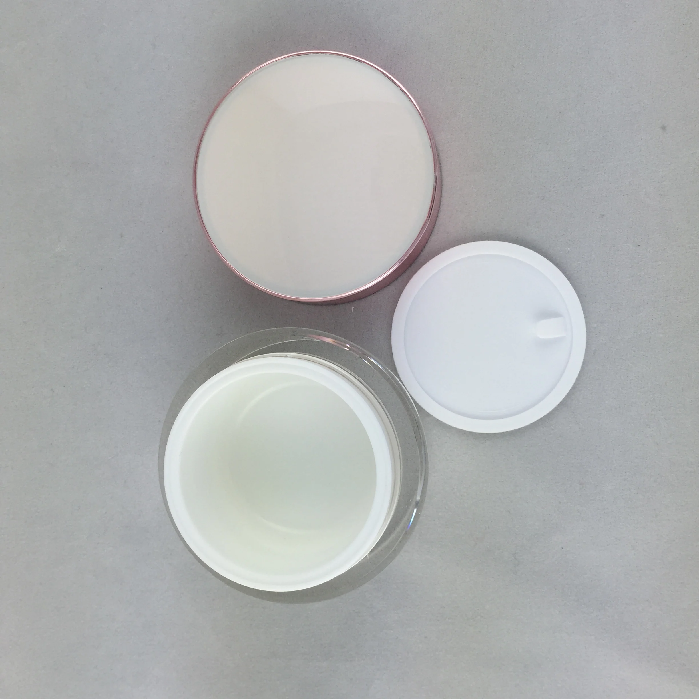 50 г жемчужно-белый пластиковый акриловый кувшин горшок олово для дневной и