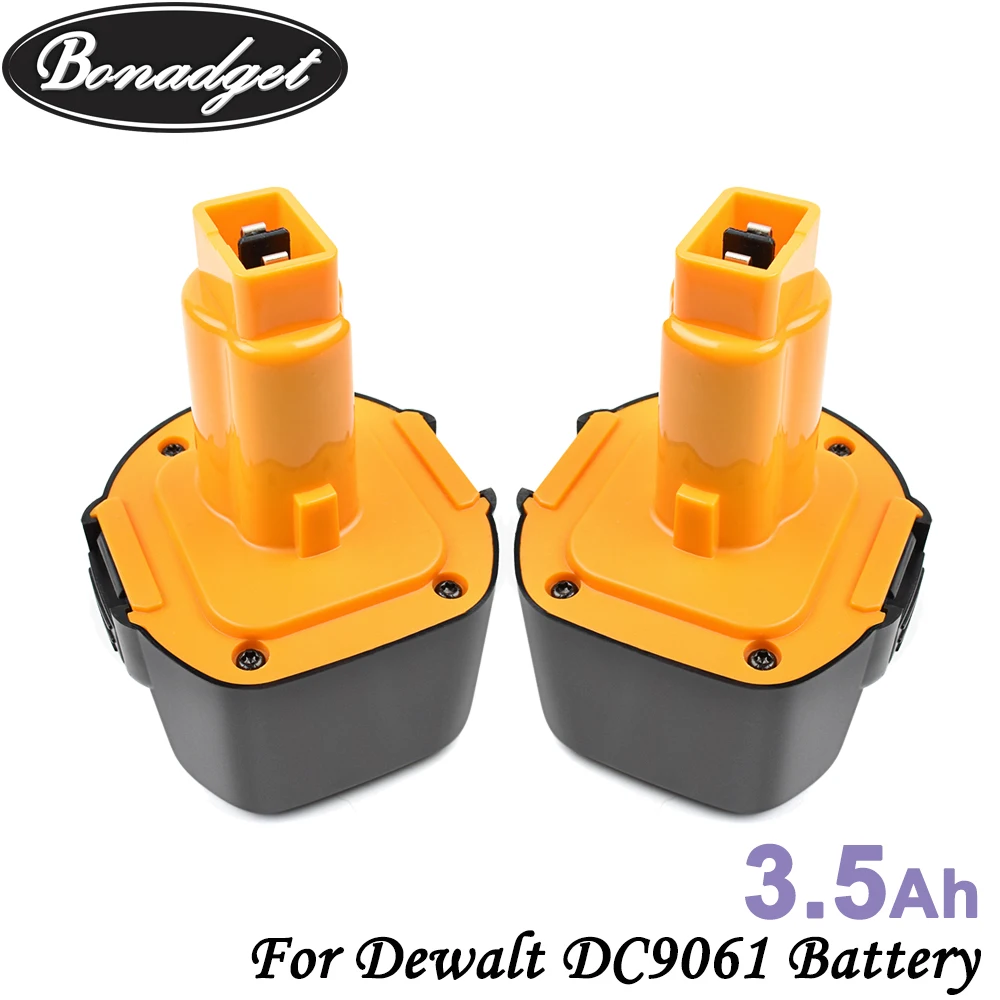Аккумуляторная батарея Bonadget 2 шт. 9 6 в 3500 мАч Ni MH DC9061 для Dewalt DW9061 DE9036 DE9061