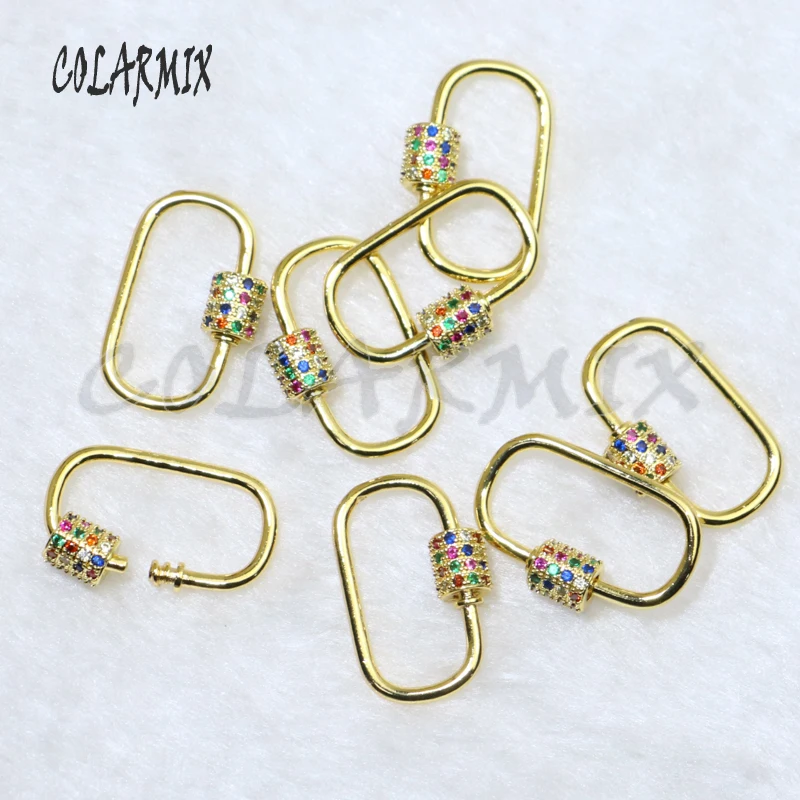 Пряжка прямоугольная разноцветная с цирконом 6 шт. | Украшения и аксессуары