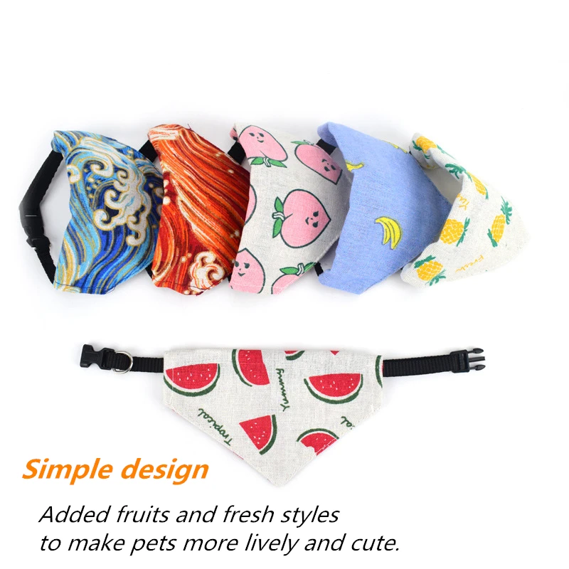 

Pet Dog Collar Nylon Triangle Scarf Collar for Dogs Easy Wear Adjustable Safe Puppy Cat Collars for Small Medium Large Dogs Pet