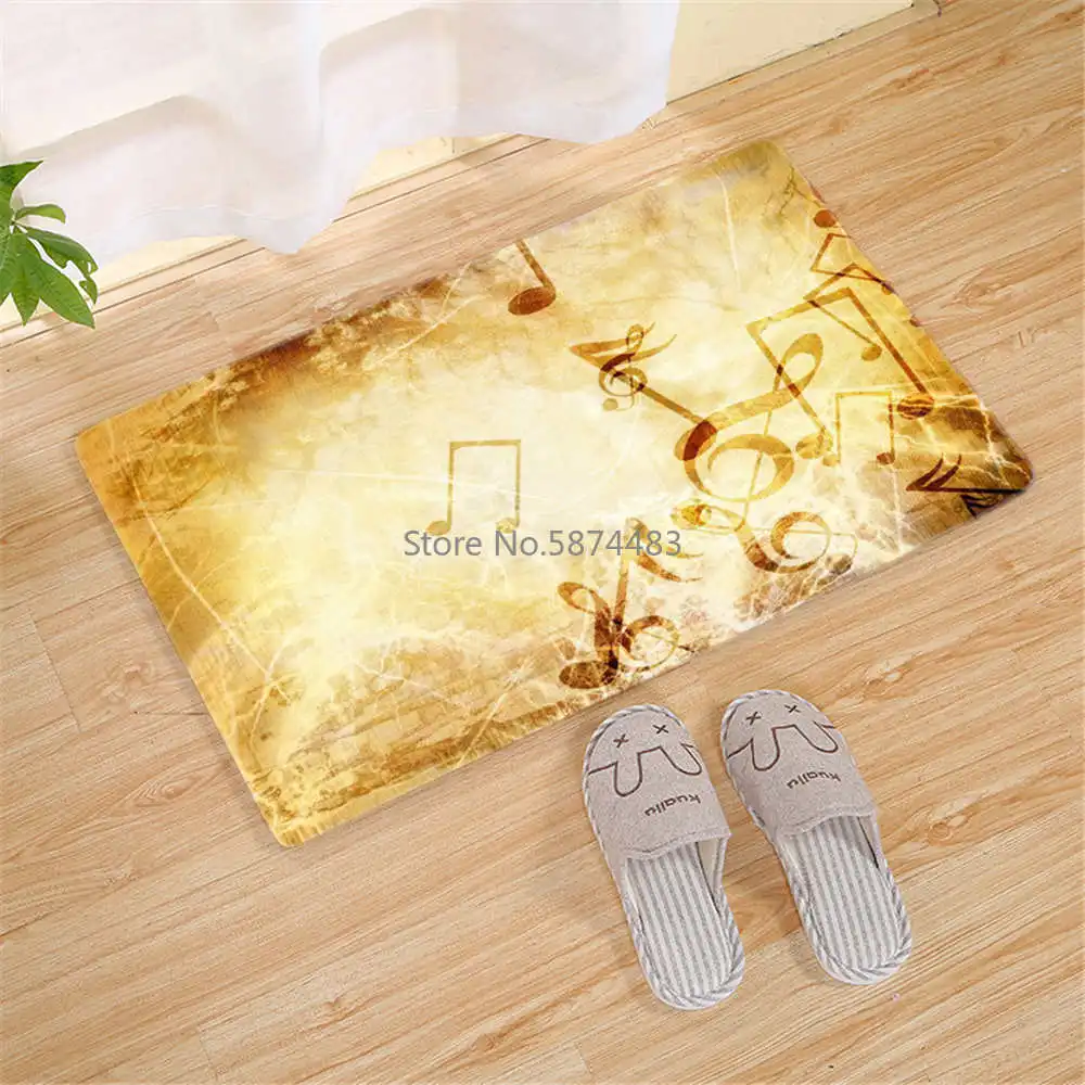 Домашний Декоративный дверной коврик пианино клавиатура музыкальные ноты