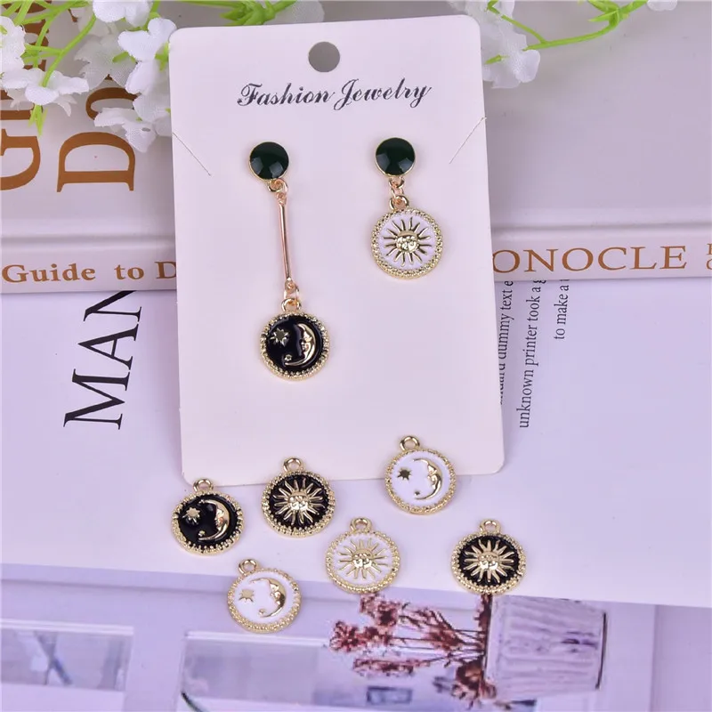 10 Соединенных металлических Подвесок в виде Солнца и Луны для изготовления