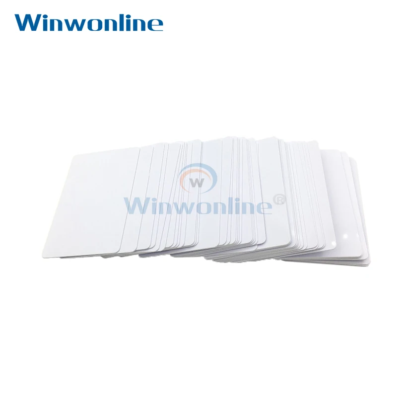 Пластиковая Визитная карточка глянцевая белая для струйной печати