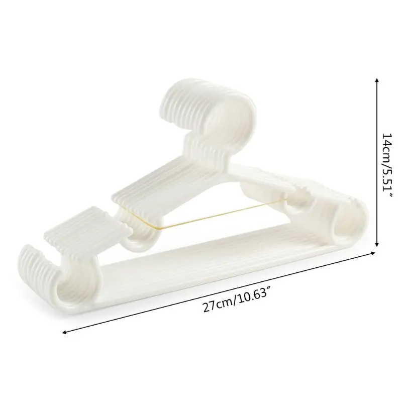 

10Pcs/Set Portable Children Clothes Hanger Toddler Baby Coat Plastic Hangers Hook for Kids Clothing Organizer