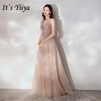 its yiiya evening dress elegant crystal tassel handmade formal dresses for women e1357 plus size v neck sling robe de soiree