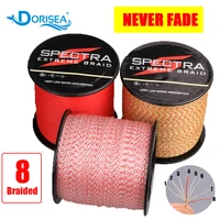dorisea never fade spotted color 8 strands 100m 300m 500m 1000m 2000m pe multifilame braided fishing line 6 300lb fishing wire