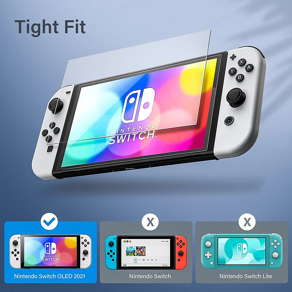 3 шт. закаленное стекло для Nintendo Switch OLED защитное 9H HD Защита экрана игровые