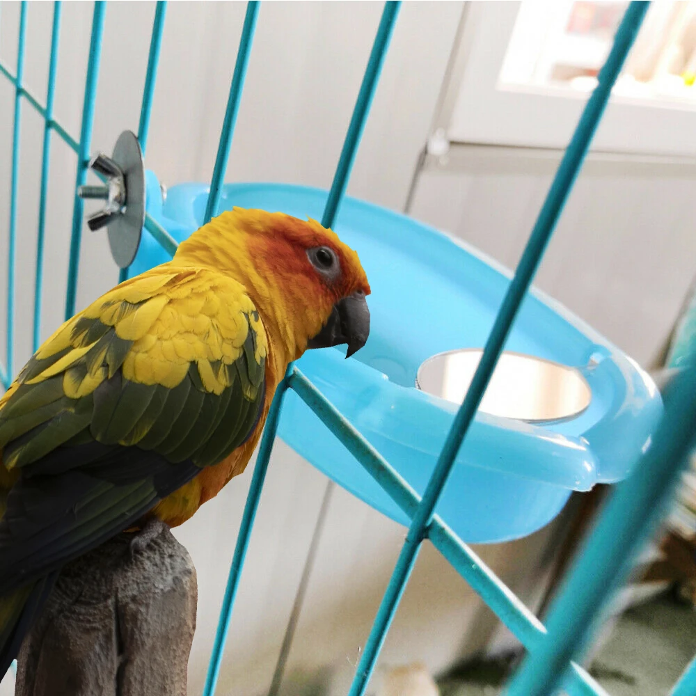 Синий Маленький попугай ванна для птицы Клетка домашних животных аксессуары