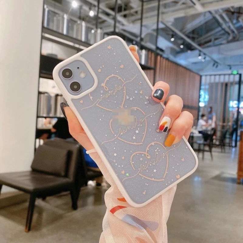 

Candy Color Glitter Love for IPhone SE Mobile Phone Case IPhone11Promax Soft Shell Mobile Phone Case XR/MAX