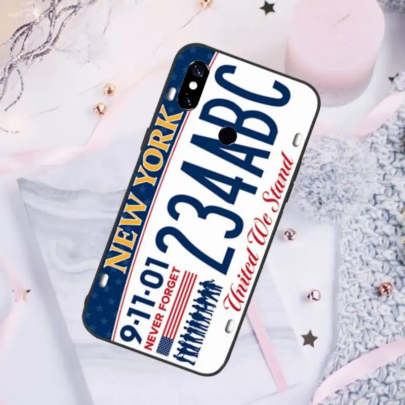 

License New York Plate Number Phone Case For Xiaomi Redmi note 7 8 9 pro 8T 9S Mi Note 10 Lite pro