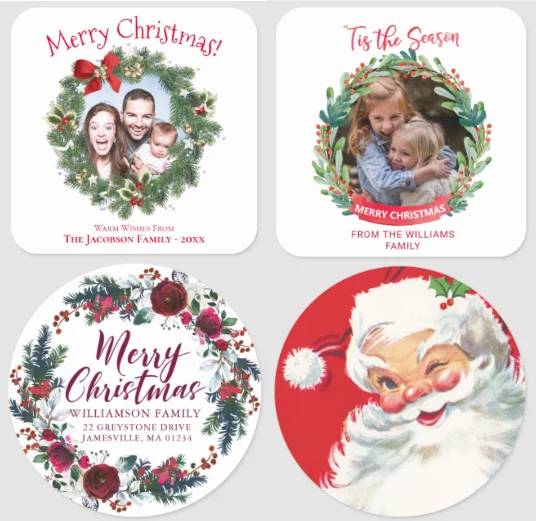 

New100 Рождественский Подарочный ярлык наклейки Санта-Клауса с героями мультфильмов подарок этикетки для печати подарок посылка пользовател...