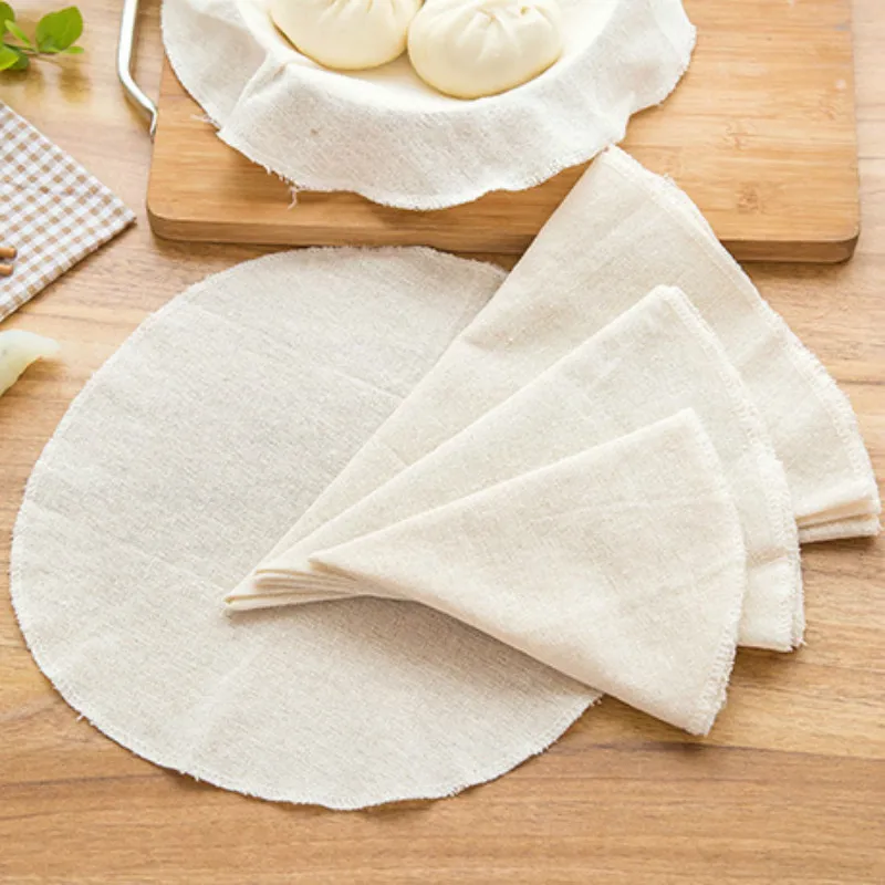 Круглый диаметр 50 см Многоразовые природный натуральный хлопок ткань для