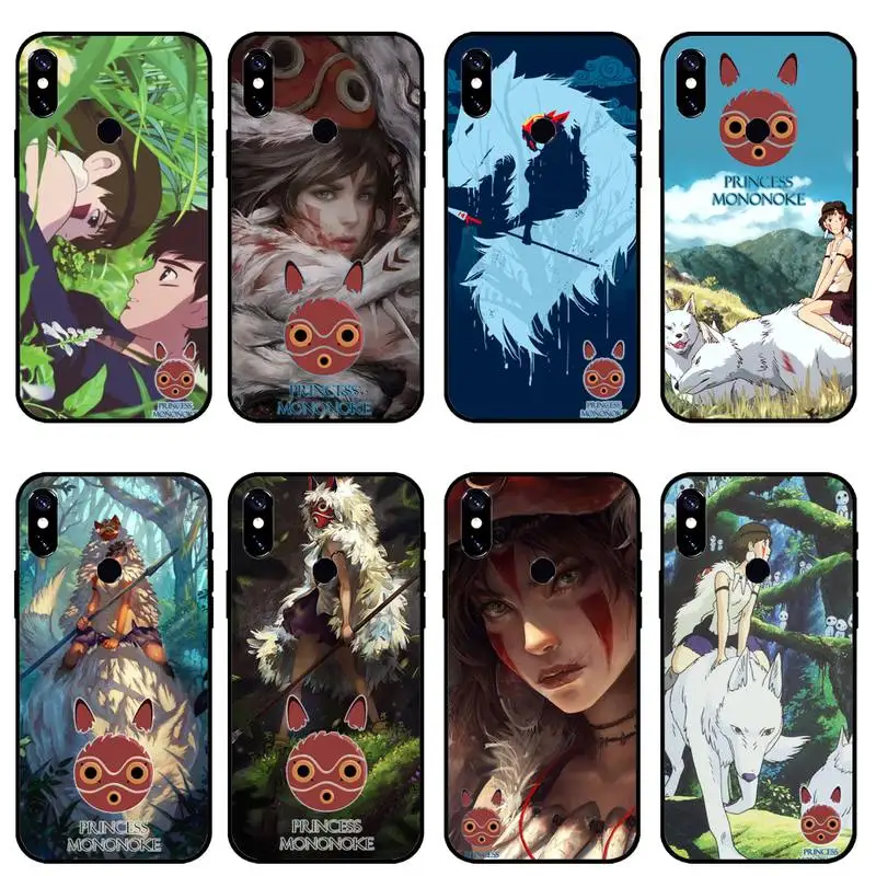 

Studio Ghibli Princess Mononoke Phone Case For Xiaomi Redmi 7 8 9t a3Pro 9se k20 mi8 max3 lite 9 note 9s 10 pro Soft silicone
