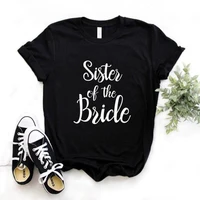 womens t shirt sister of the bride print women tshirt polyester lady yong girl 6 color top tee d3ae