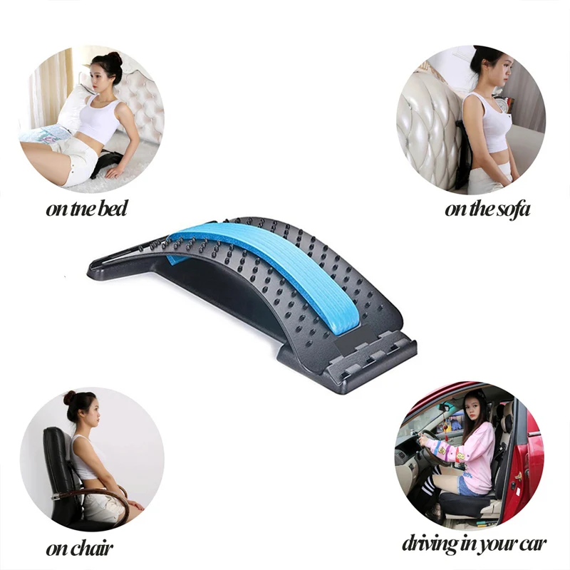 

Back Gym Equipment Massager Fitness For Home Stretch Equipment Lumbar Support Indoor Relaxation Spine Pain Relieve Chiropract