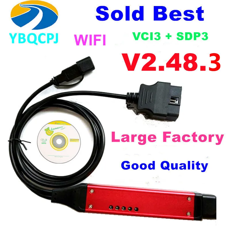 

Large Cable Quality A+ VCI3 V2.48.3 SDP3 VCI3 Scanner for VCI Wireless VCI-3 Truck Diagnosis Software WIFI 2.31 instead VCI2
