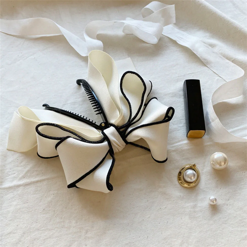 

Elegant Satin Hair Ribbon Hairpin Pearl Hairpin Knotted Hairclip knot Hairpin Fashion Accessories Hair Women Hair Accessories