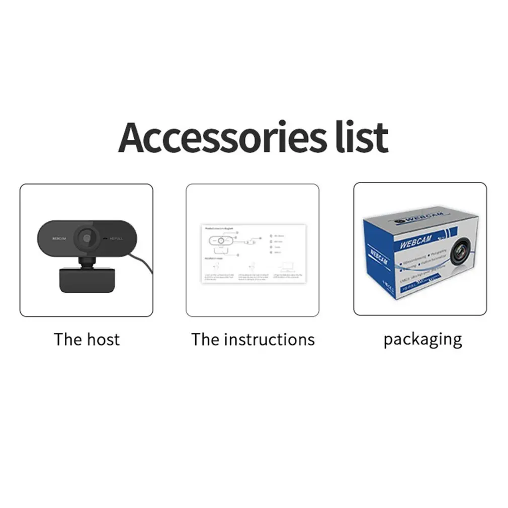 

ull HD Web Camera With Built-in Microphone USB Plug Web Cam