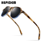 HEPIDEM ацетатные поляризованные солнцезащитные очки для мужчин 2020 новые модные роскошные брендовые дизайнерские ретро Винтажные Солнцезащитные очки для женщин 9129