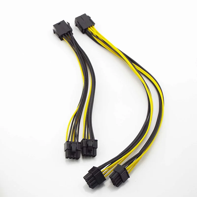 

1x/5x PCI-E PCIE 8p Female к 2 порту Dual 8pin 6 + 2 p Male GPU видеокарта кабель для майнинга удлинитель 18AWG Wire H1