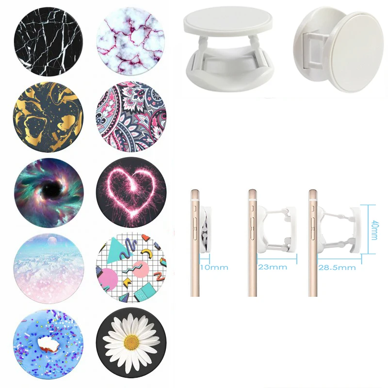 

Hot Marble попсокеты Stone Folding Finger Grip Stand Fold Mobile Phone Holder Fold Pocket Socket Stand For iPhone