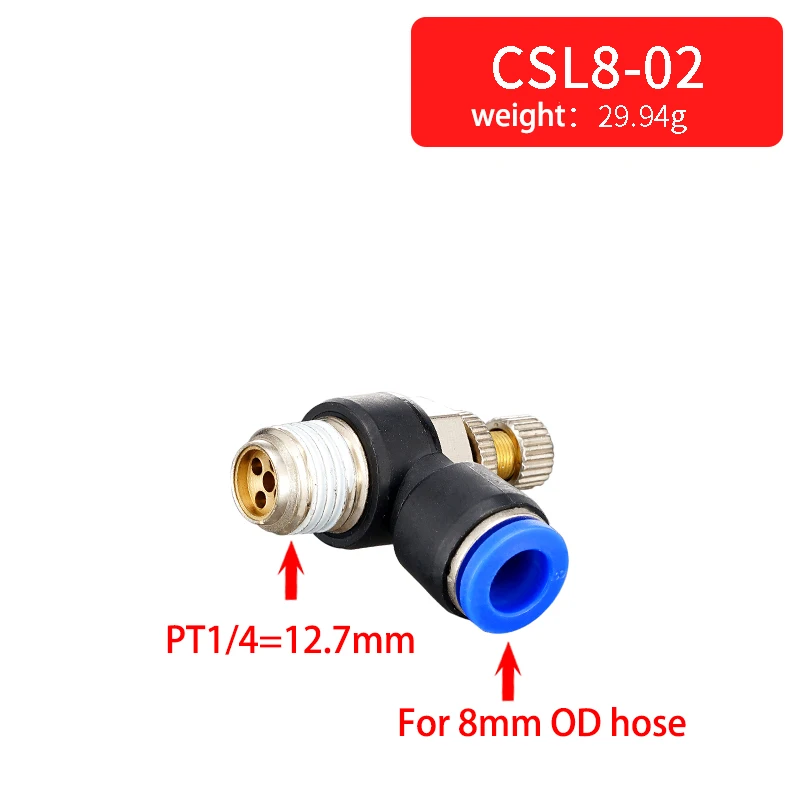 Коннектор для пневматическое быстрое соединение SL 4 6 8 10 12 мм M5, 1/8, 1/4, 3/8, 1/2 дюйма, клапан акселератора для регулировки скорости воздуха