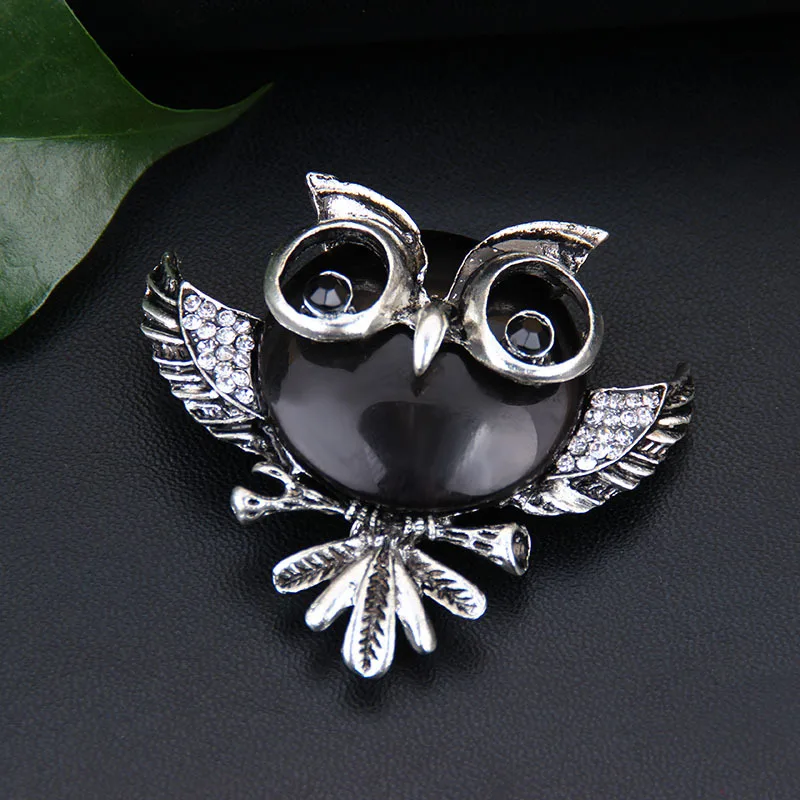 Модная Персонализированная Винтажная брошь в виде совы со стразами Милая