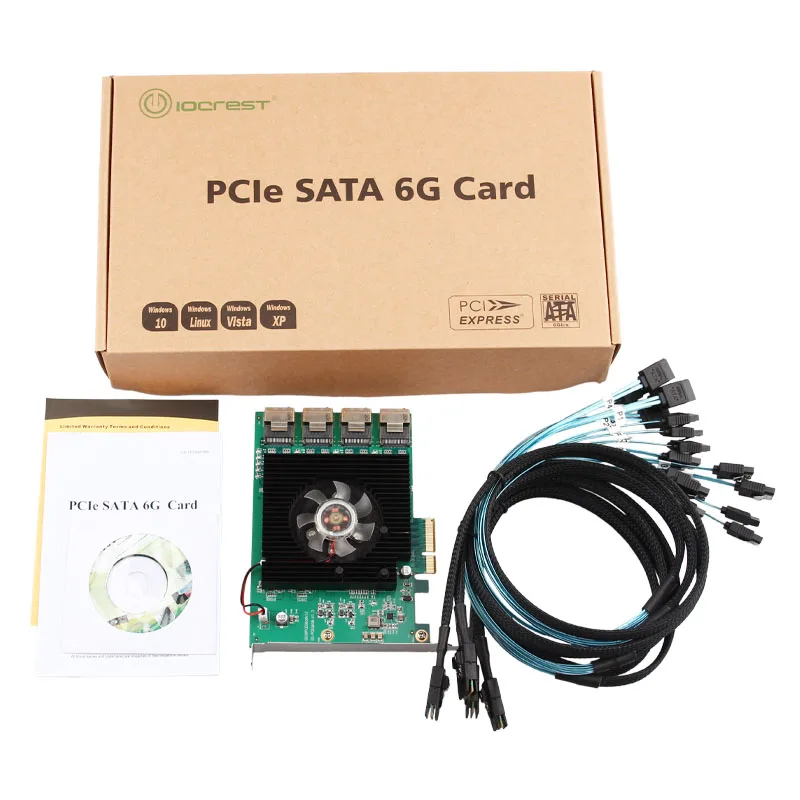

High Quality 16-Port PCI-Express SATA 3.0 SATA3 6.0 Gbps PCI-e Controller Expansion Card Best Price