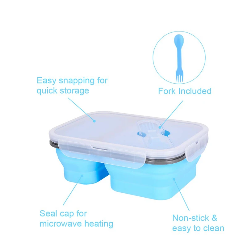 RASABOX складная силиконовая Салатница Ланчбокс бэнто Ланч боксы контейнер для