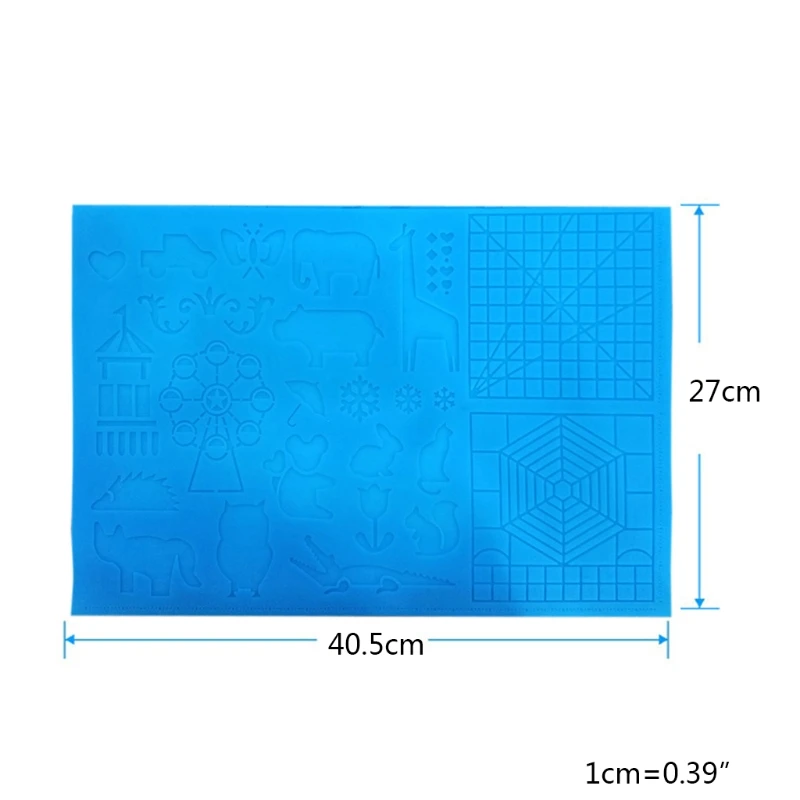 

3D Printing Pen Mat DIY Silicone Template Foldable Design 3D Drawing Pad with 2 Finger Protectors Gift for 3D Beginners